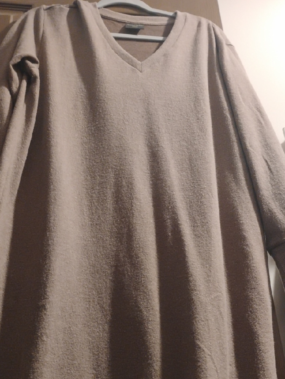 Women's V-Neck Long Sleeve Sweater Dress
